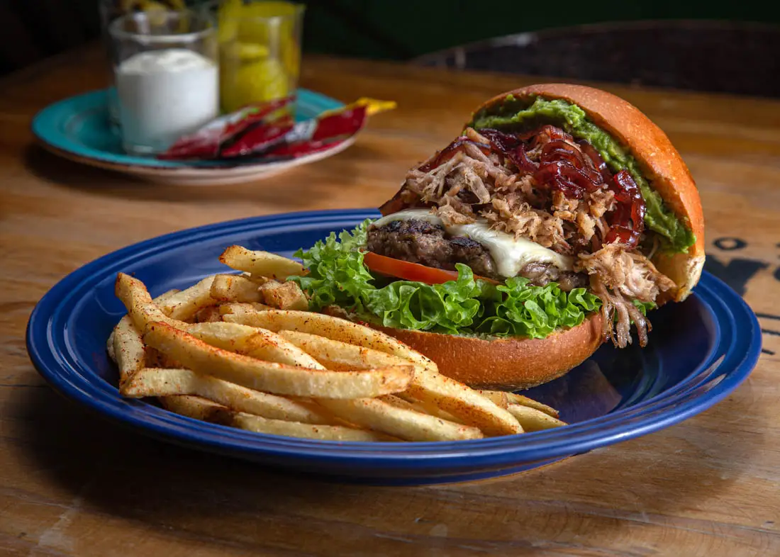 Pulled pork green bike hamburguesas